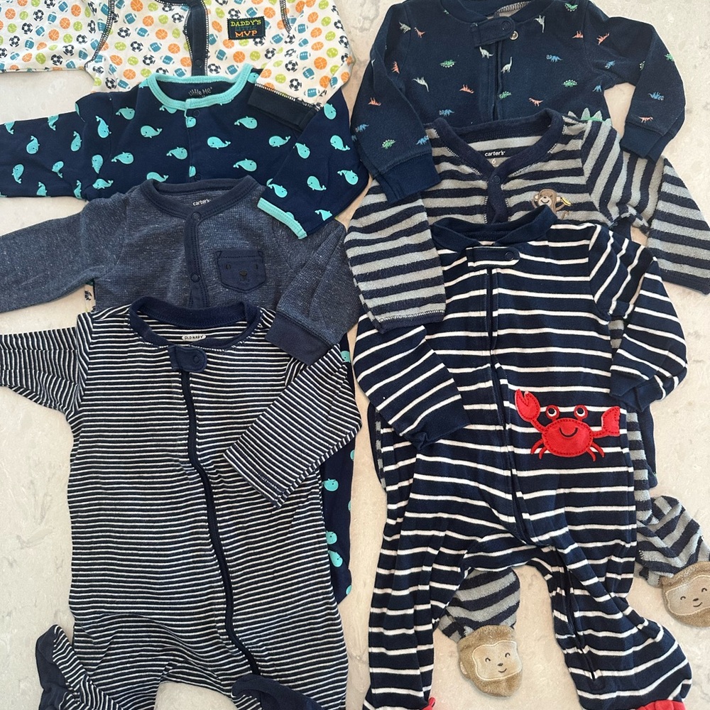 Baby Boy 6-9mo Footed Pajamas